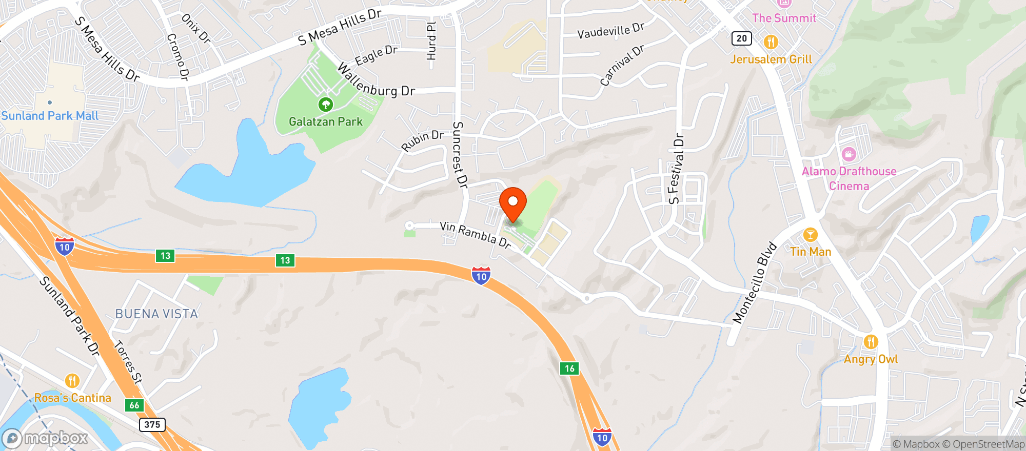 Map showing Topgolf