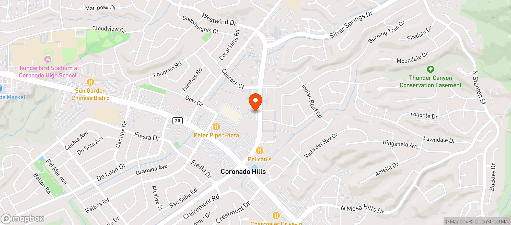 Map showing Peters German Grill & Bakery
