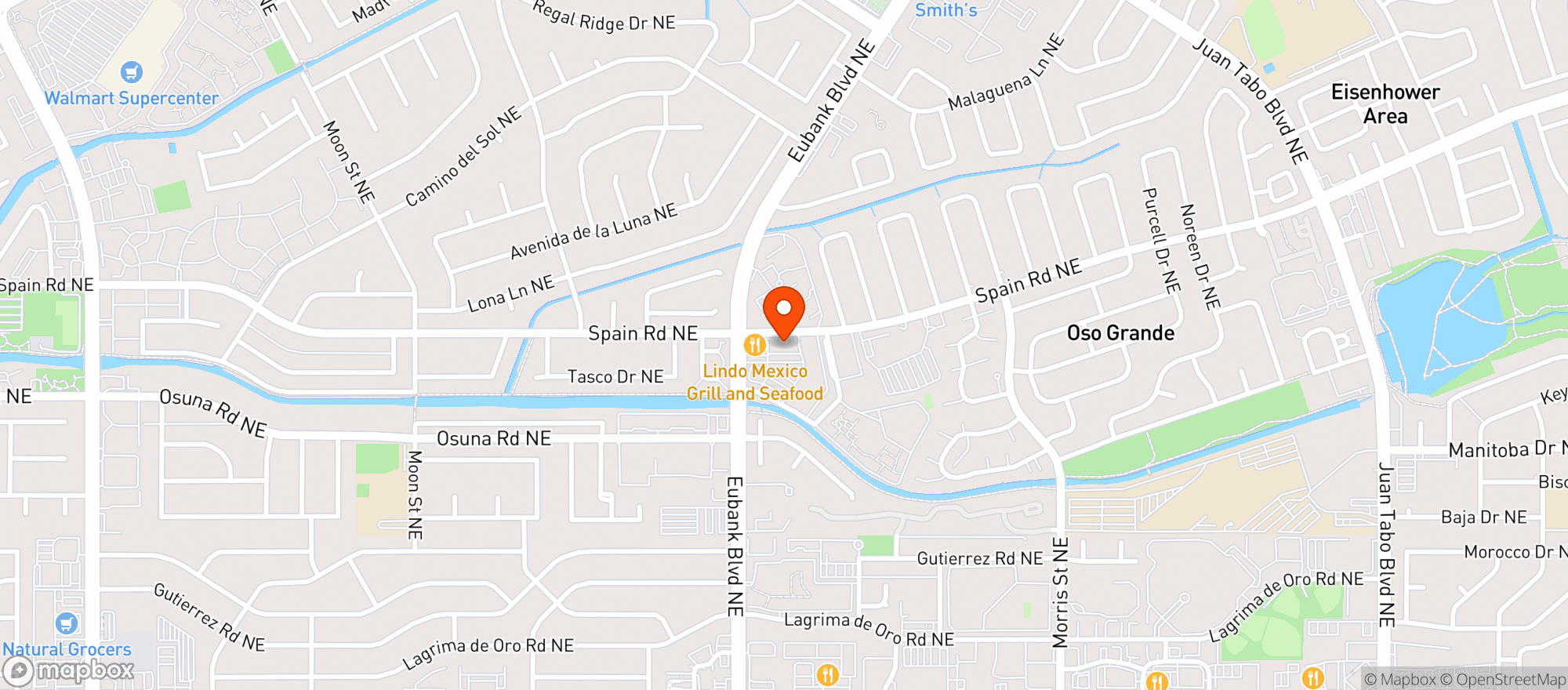 Map showing Daves High Desert Grill