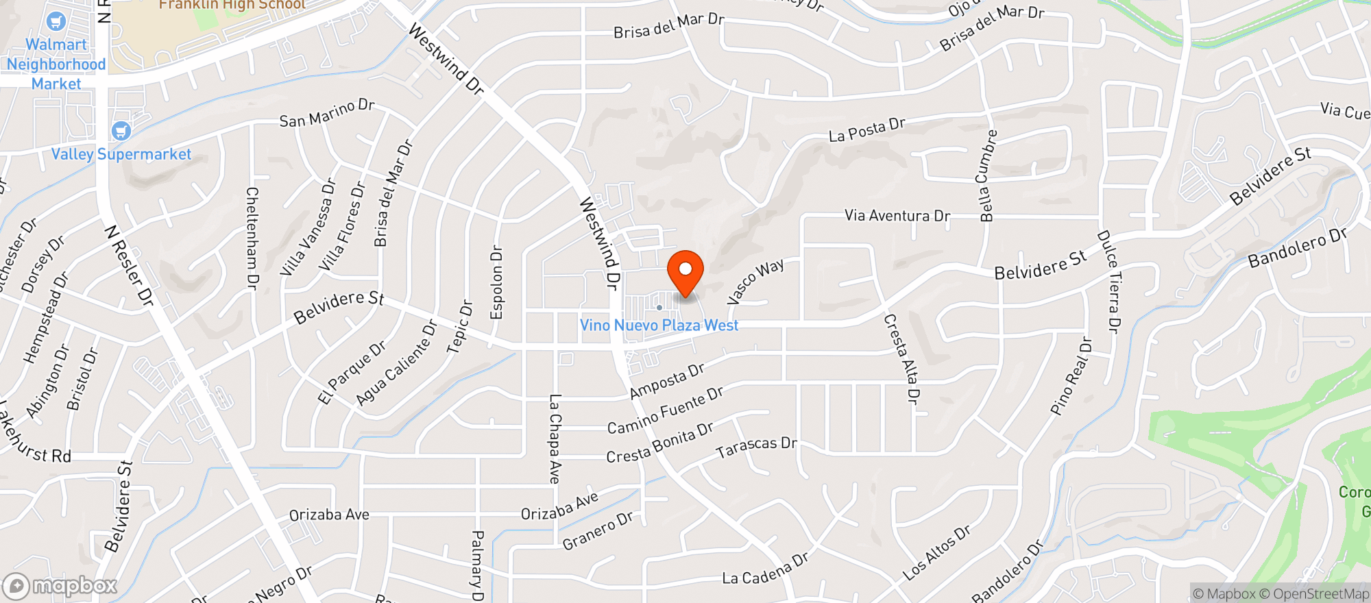 Map showing Westside Tavern