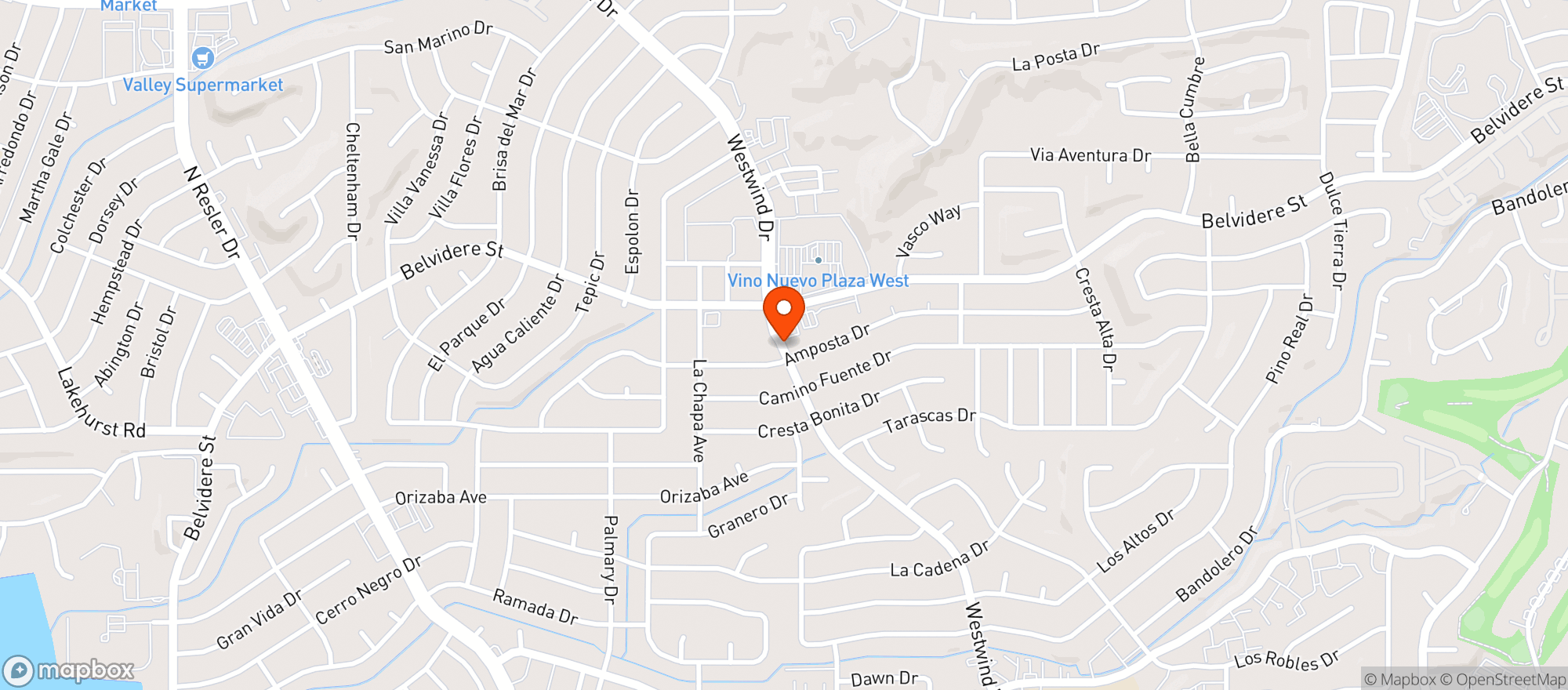 Map showing Food Mart