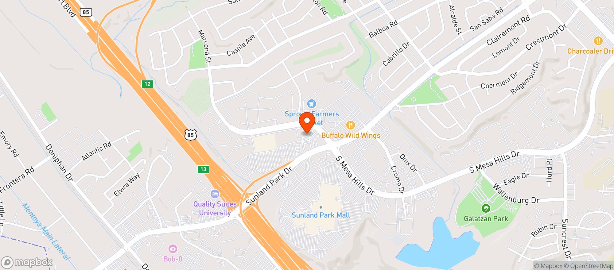Map showing Target Store