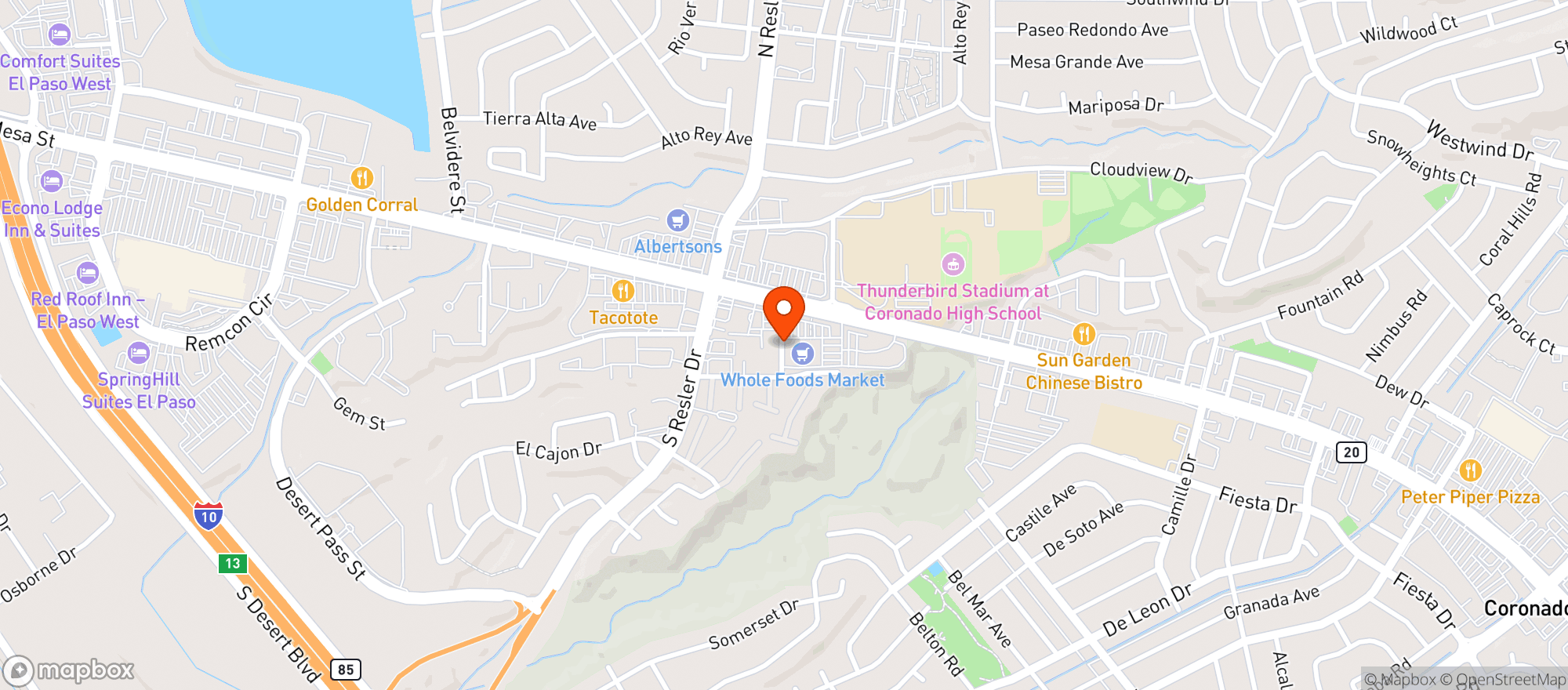 Map showing Whole Foods Market