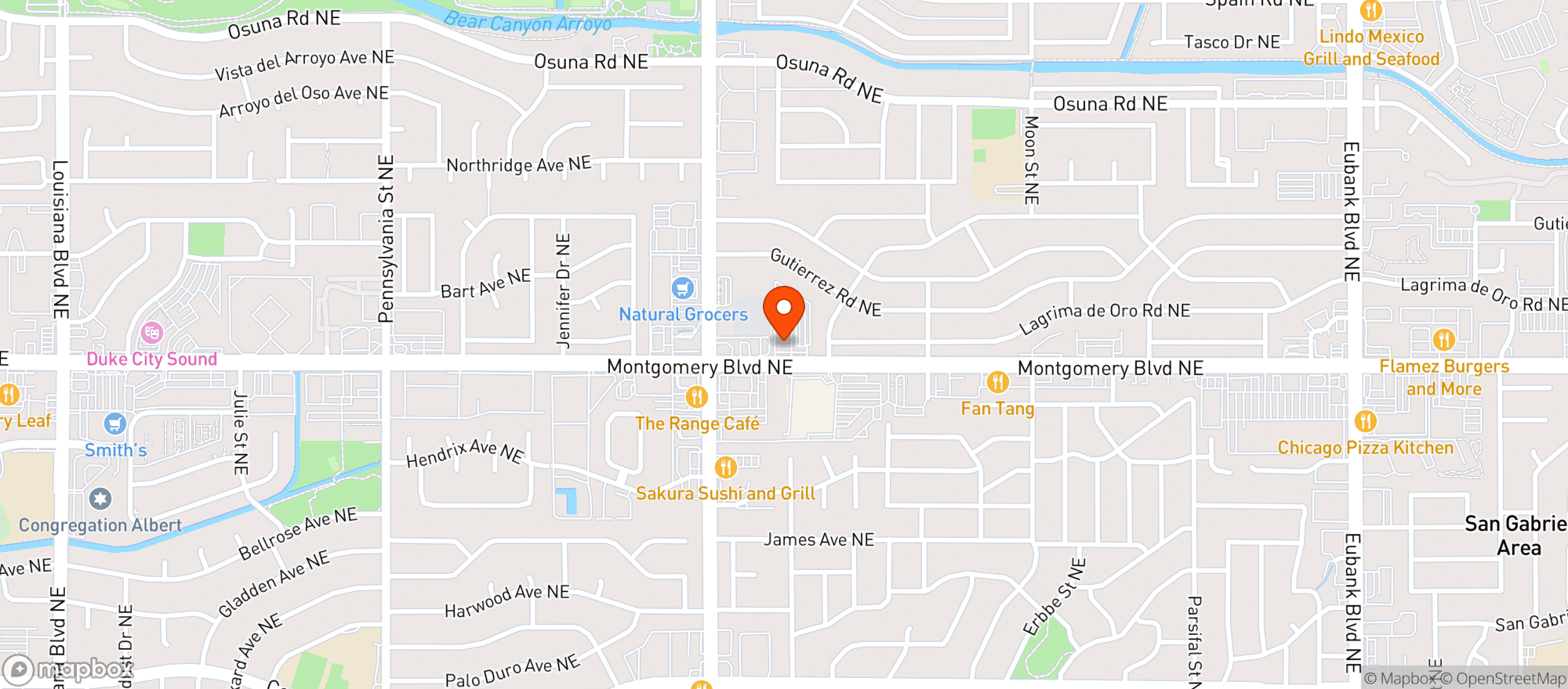 Map showing Buffalo Wild Wings Gril #610