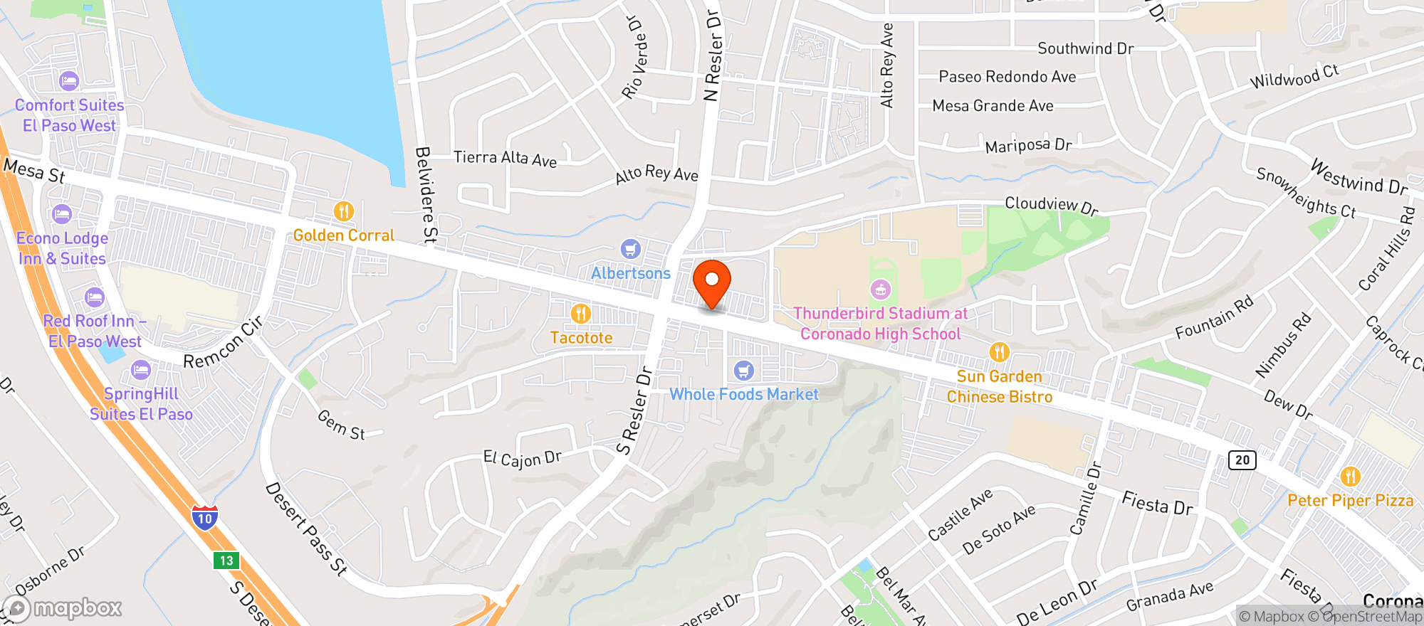 Map showing Gnc