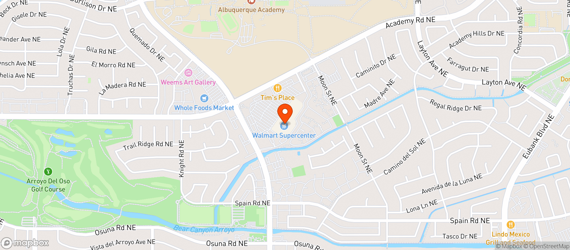 Map showing Walmart Supercenter