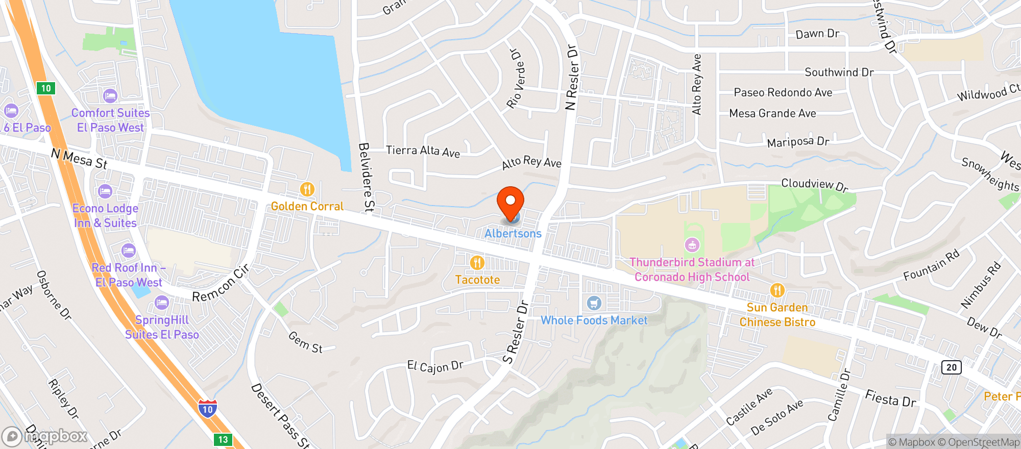 Map showing Albertsons