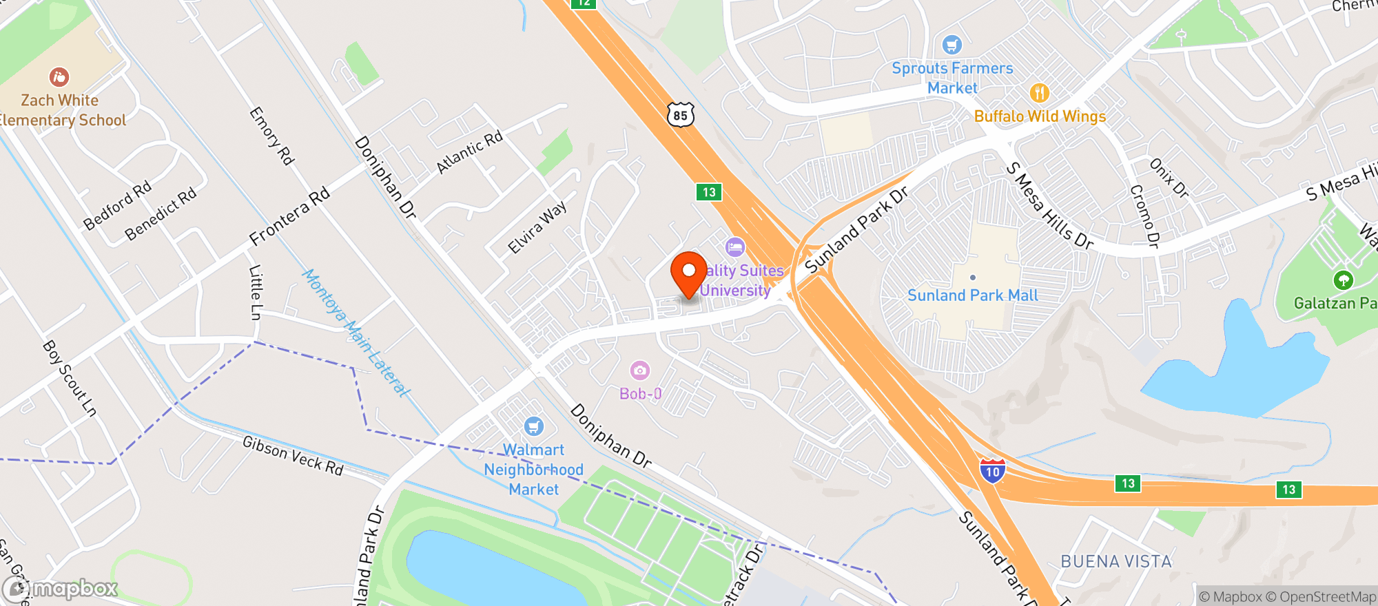 Map showing Twin Peaks Restaurant #48