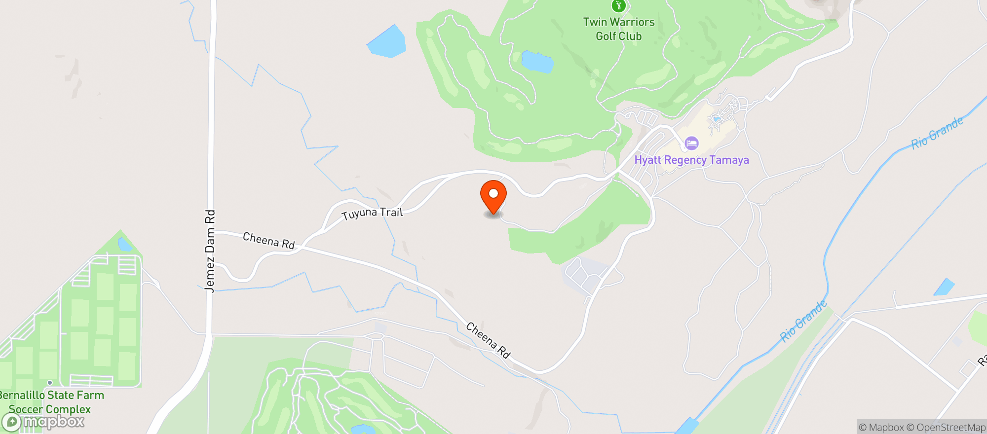 Map showing Hyatt Regency Tamaya Resort & Spa