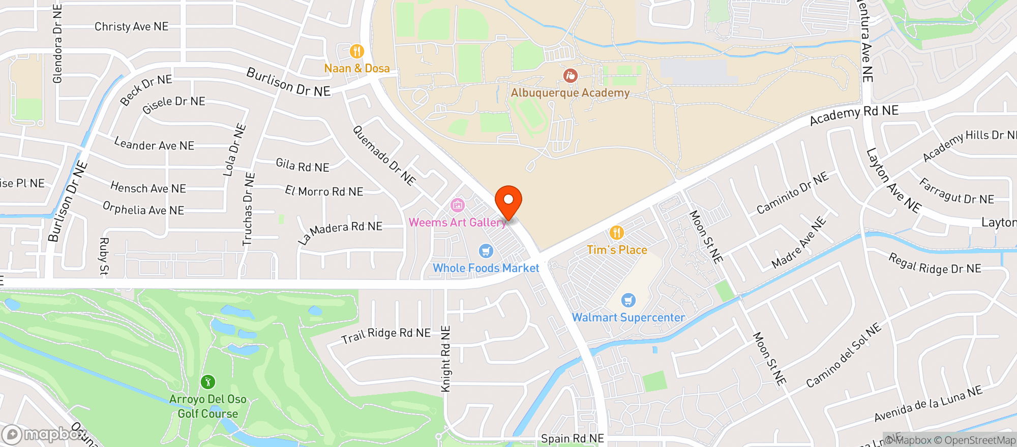 Map showing Whole Foods Market