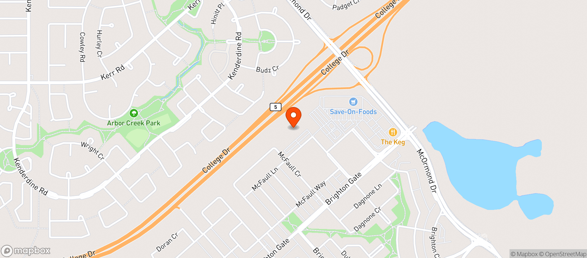 Map showing Stoked Kitchen And Bar