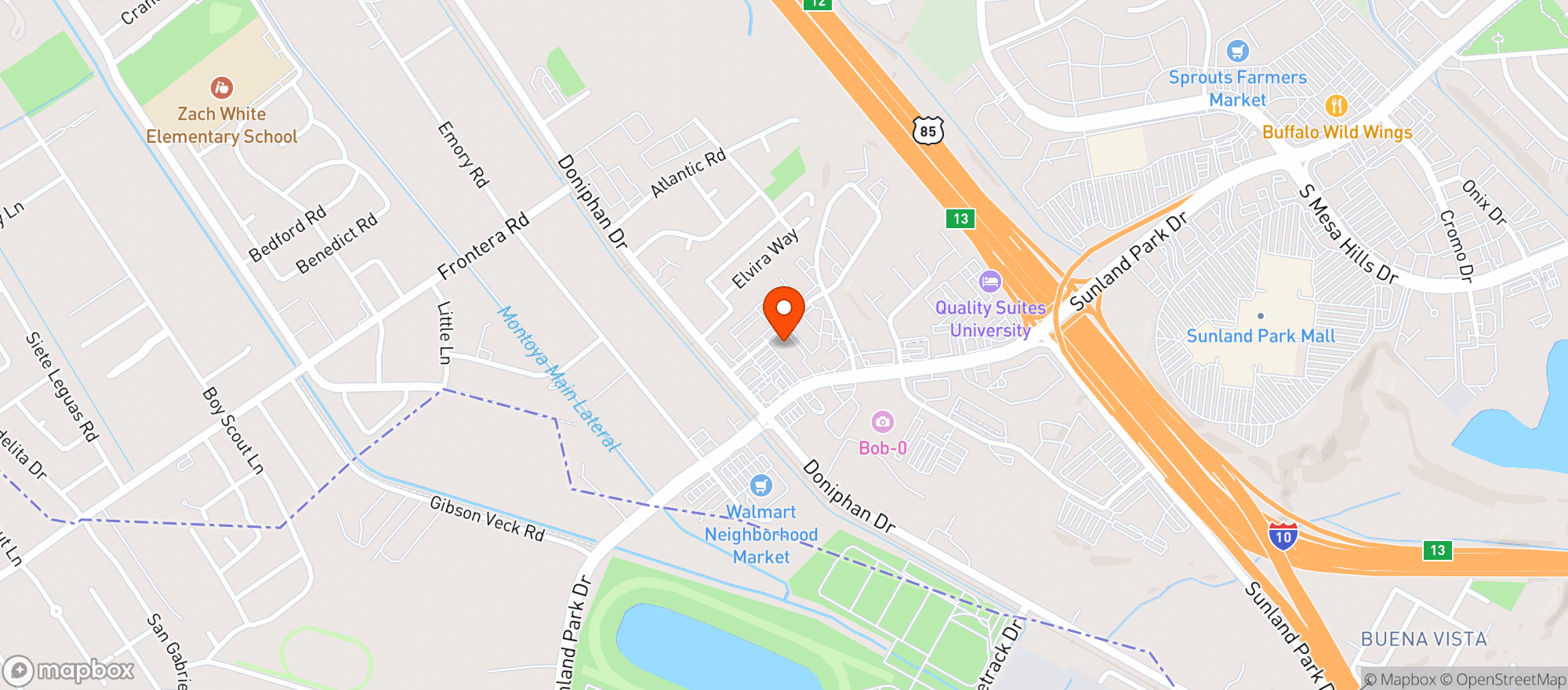 Map showing Vista Quality Market
