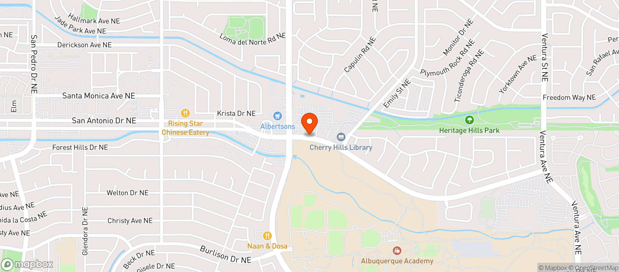Map showing Walgreens