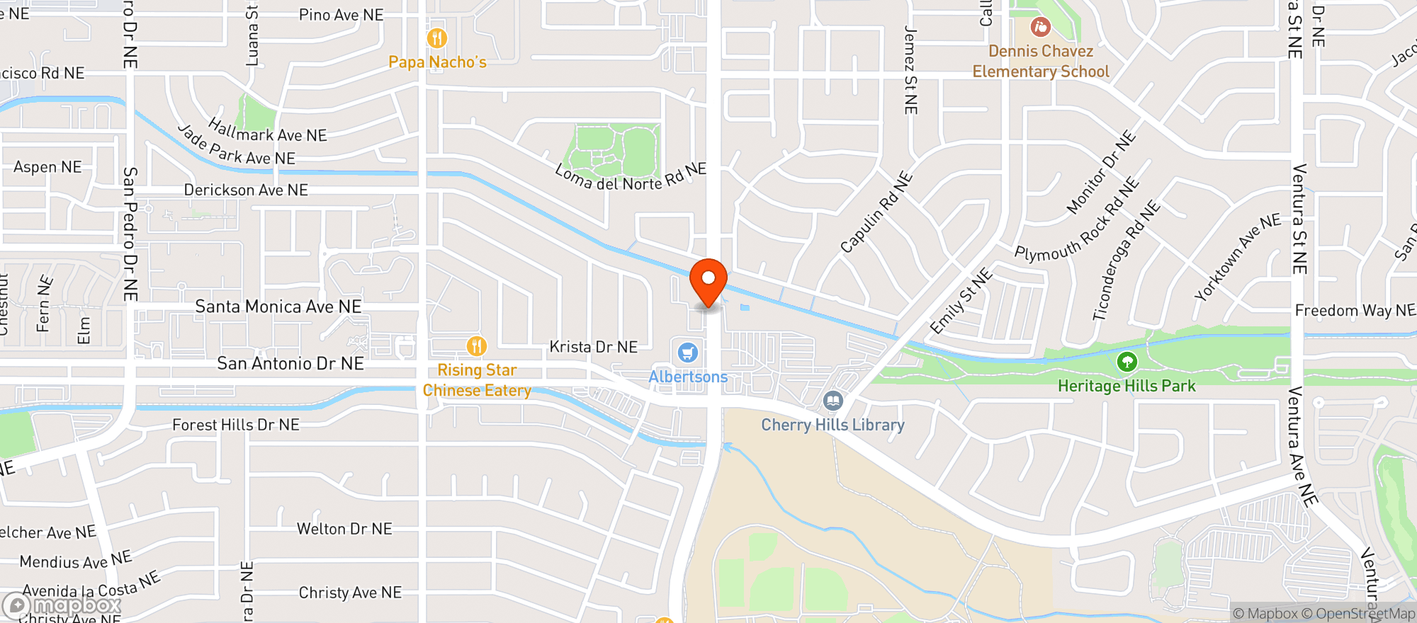 Map showing Albertsons