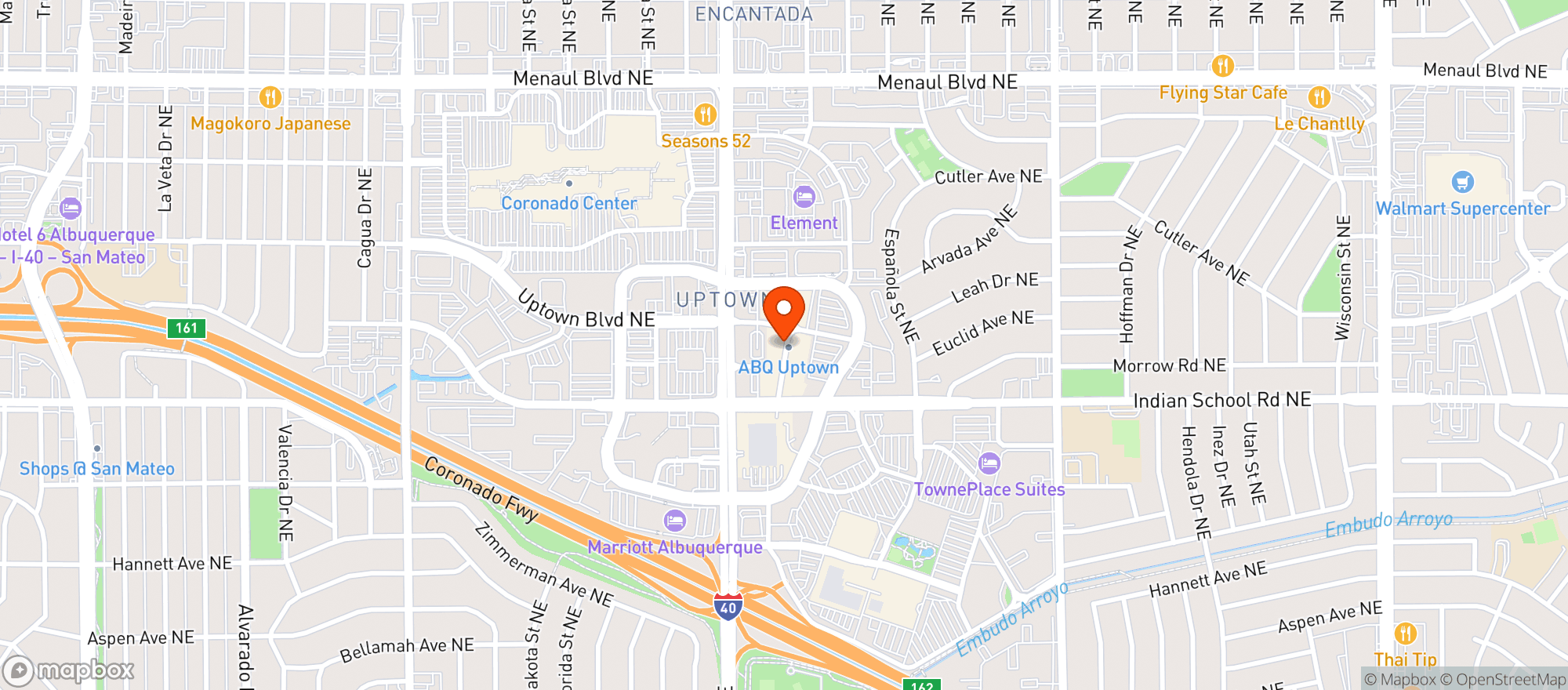 Map showing California Pizza Kitche #295