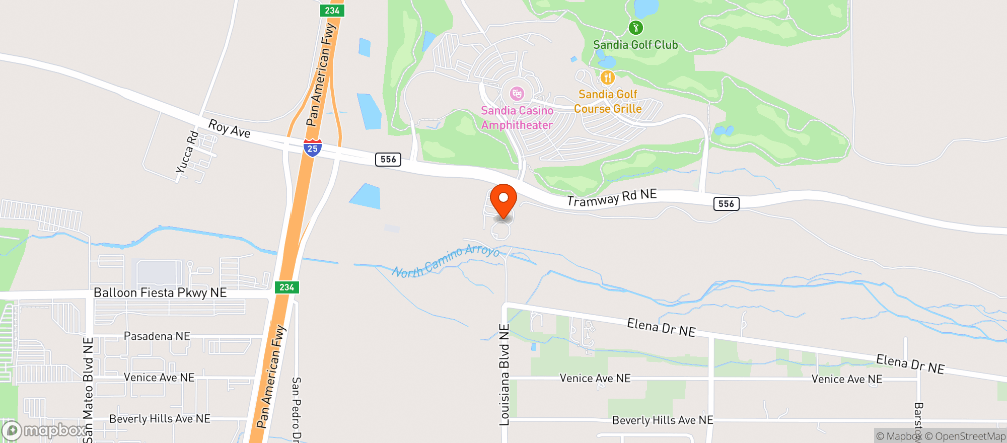 Map showing Bien Mur Travel Center