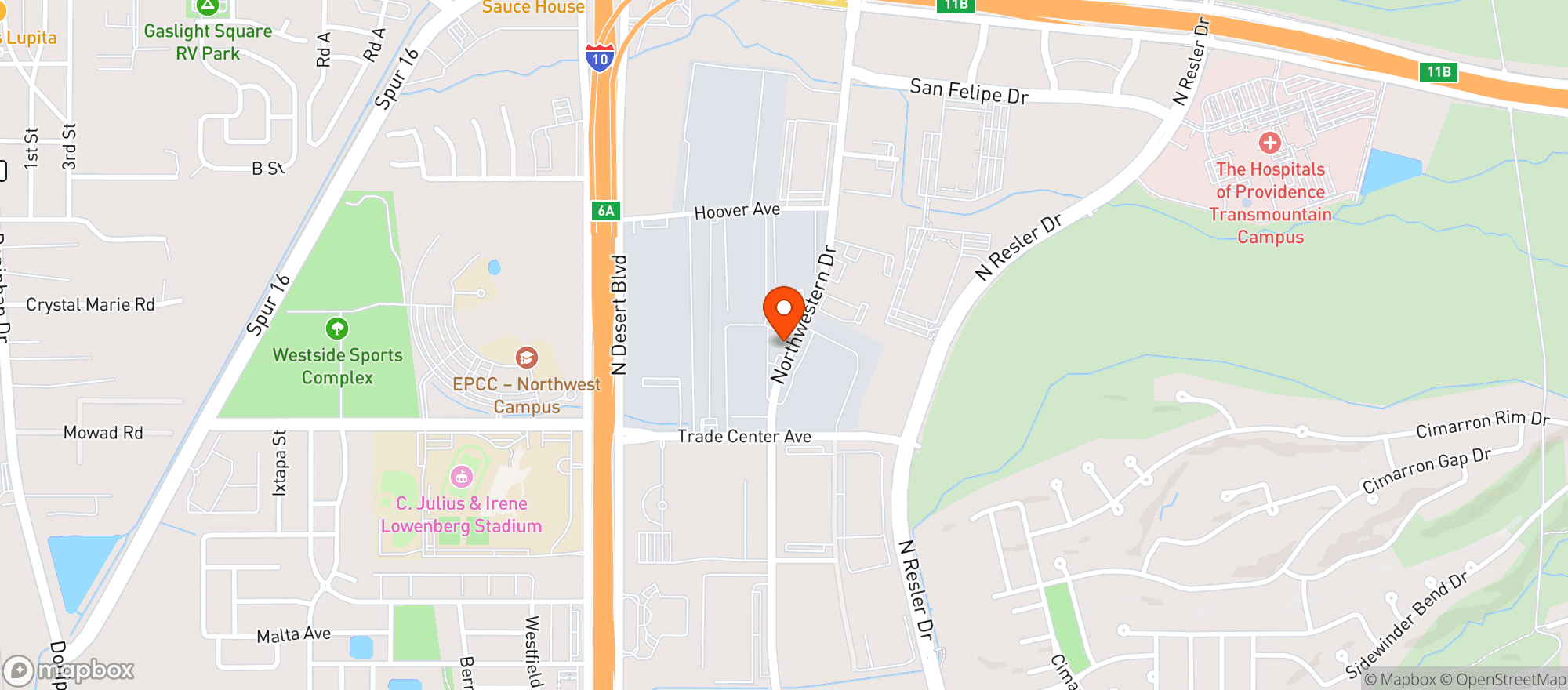 Map showing Westsides 3rd Tavern Grill