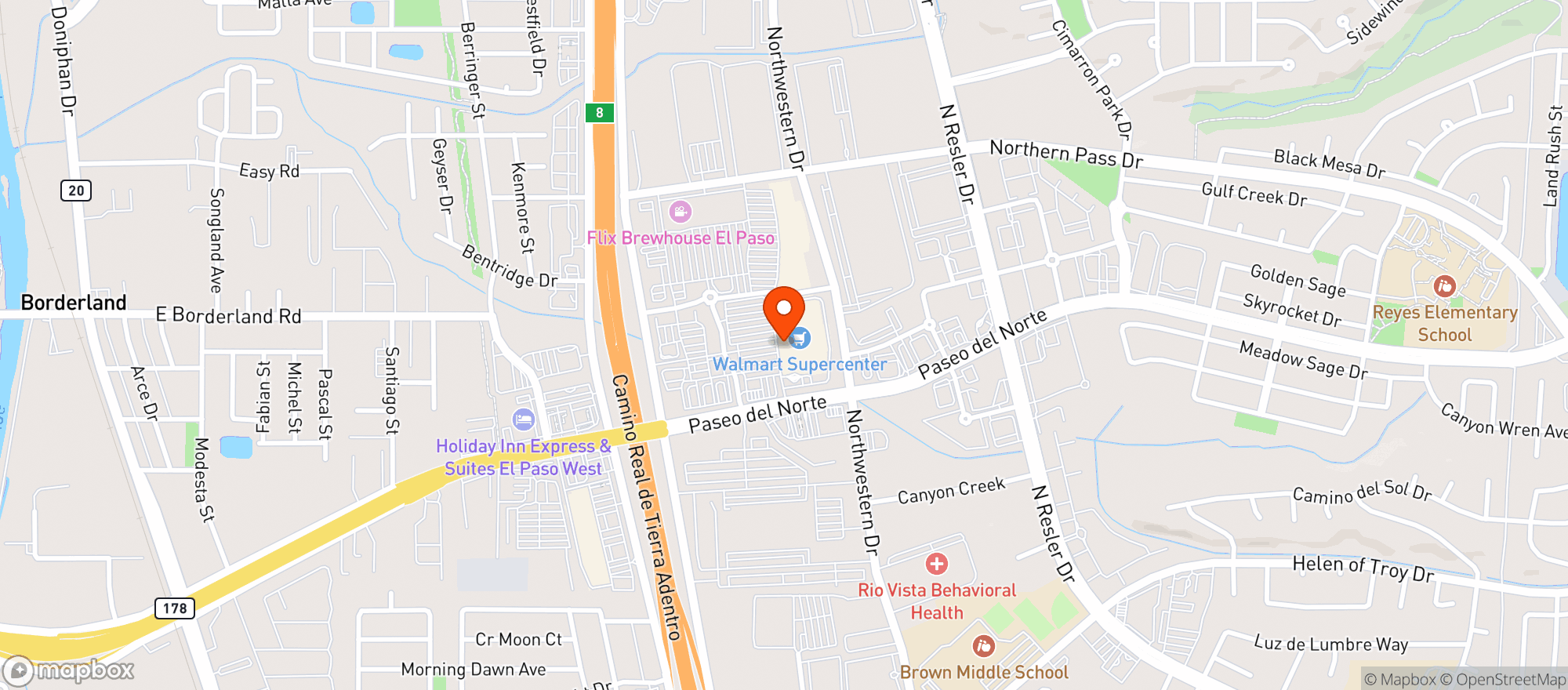 Map showing Walmart Supercenter