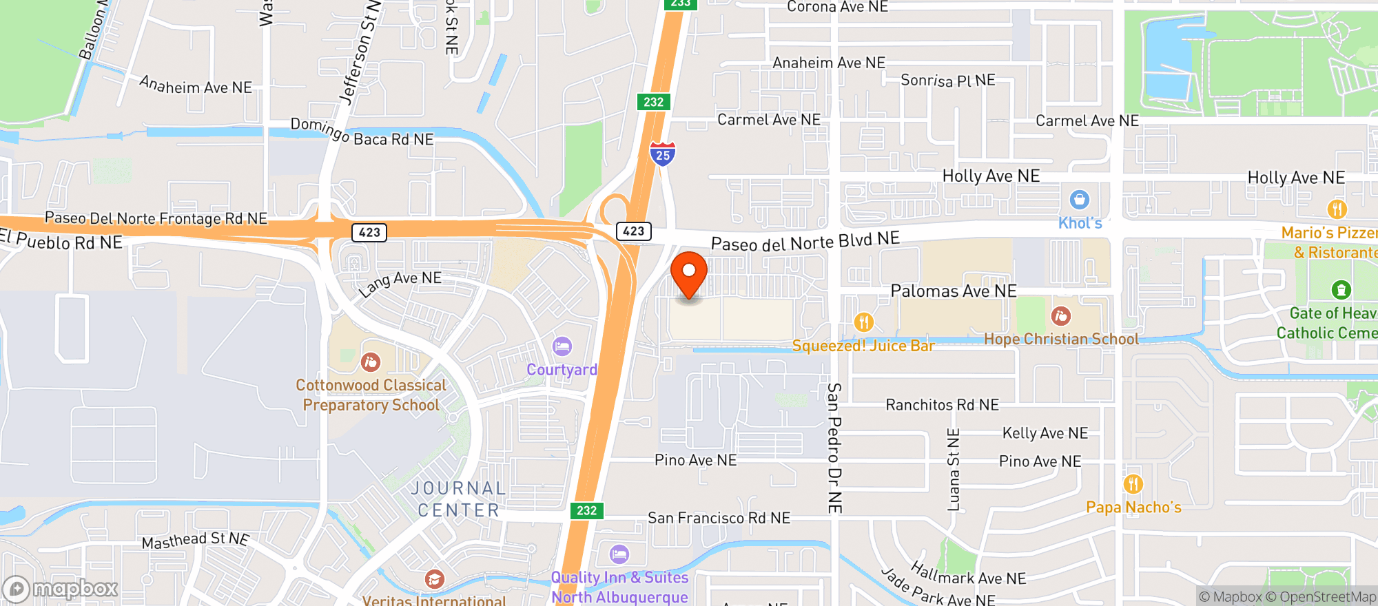 Map showing Target