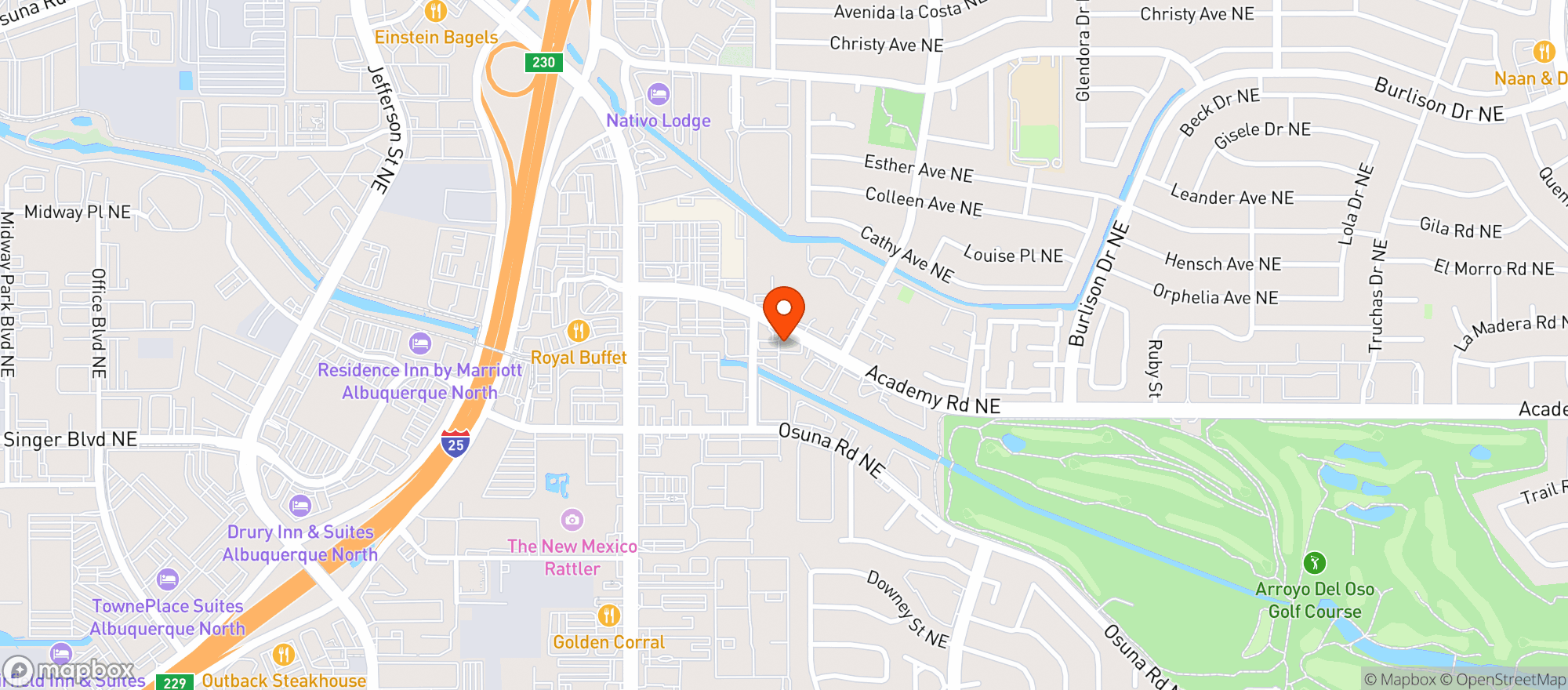 Map showing Scarpas Academy