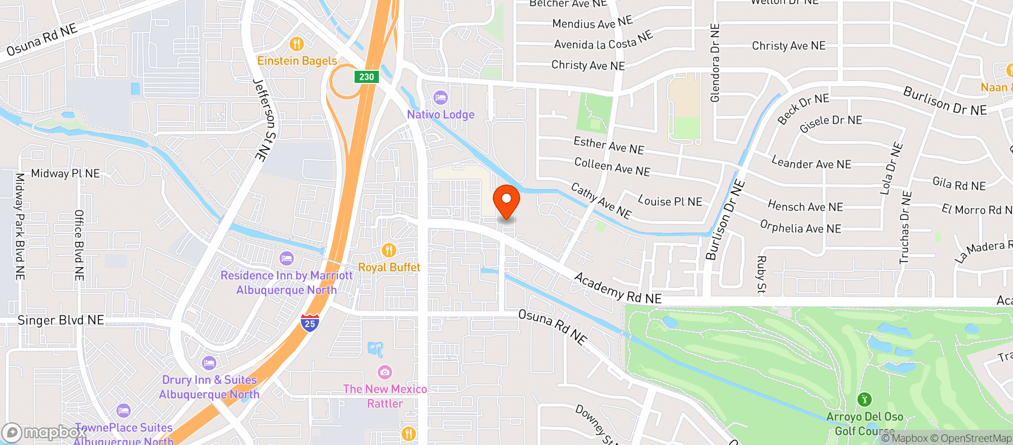 Map showing Trattoria Trombino