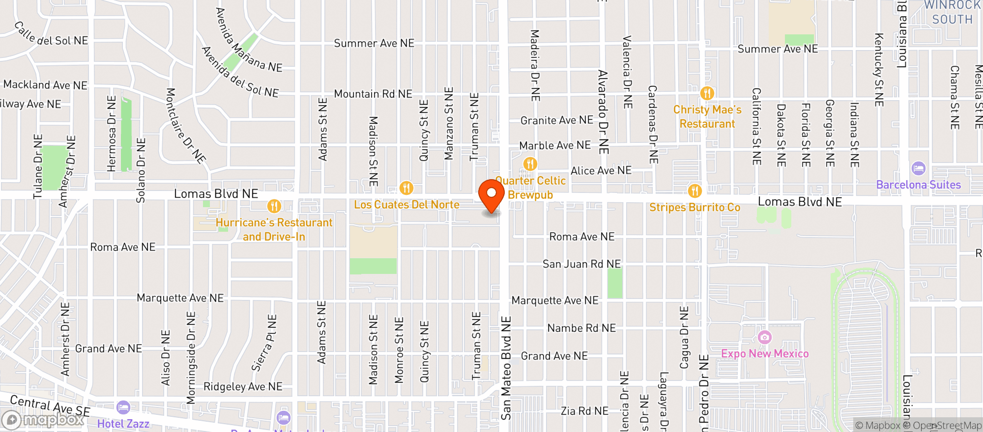 Map showing Moe’s Smoke Shop