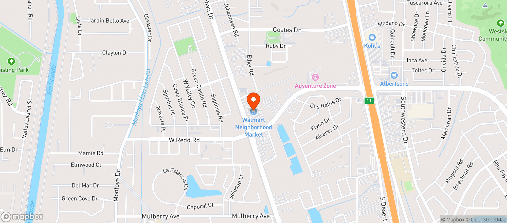 Map showing Neighborhood Market