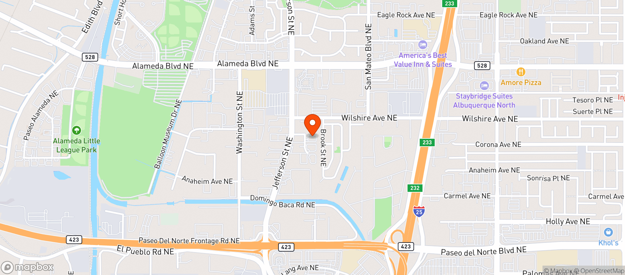 Map showing Boxing Bear Brewing Co