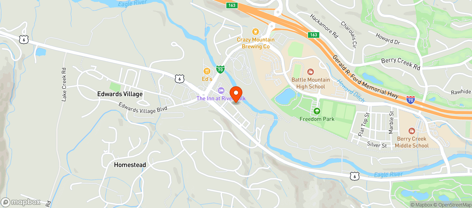 Map showing Free Spirit