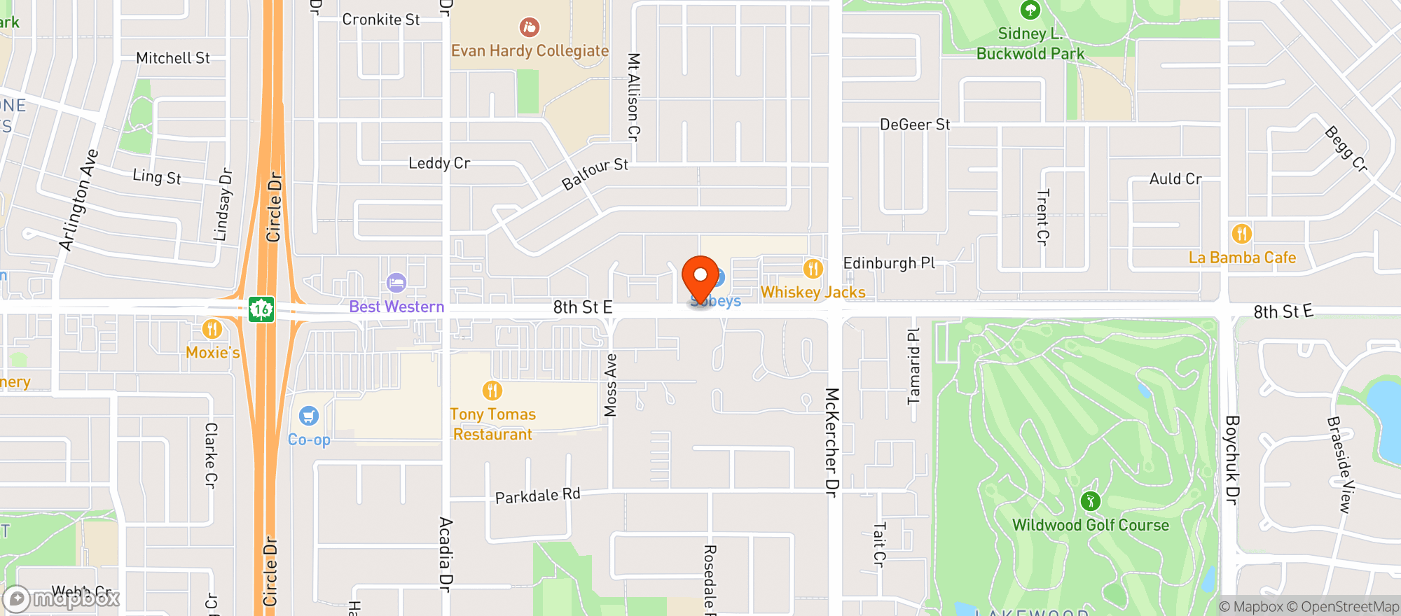Map showing Sobeys