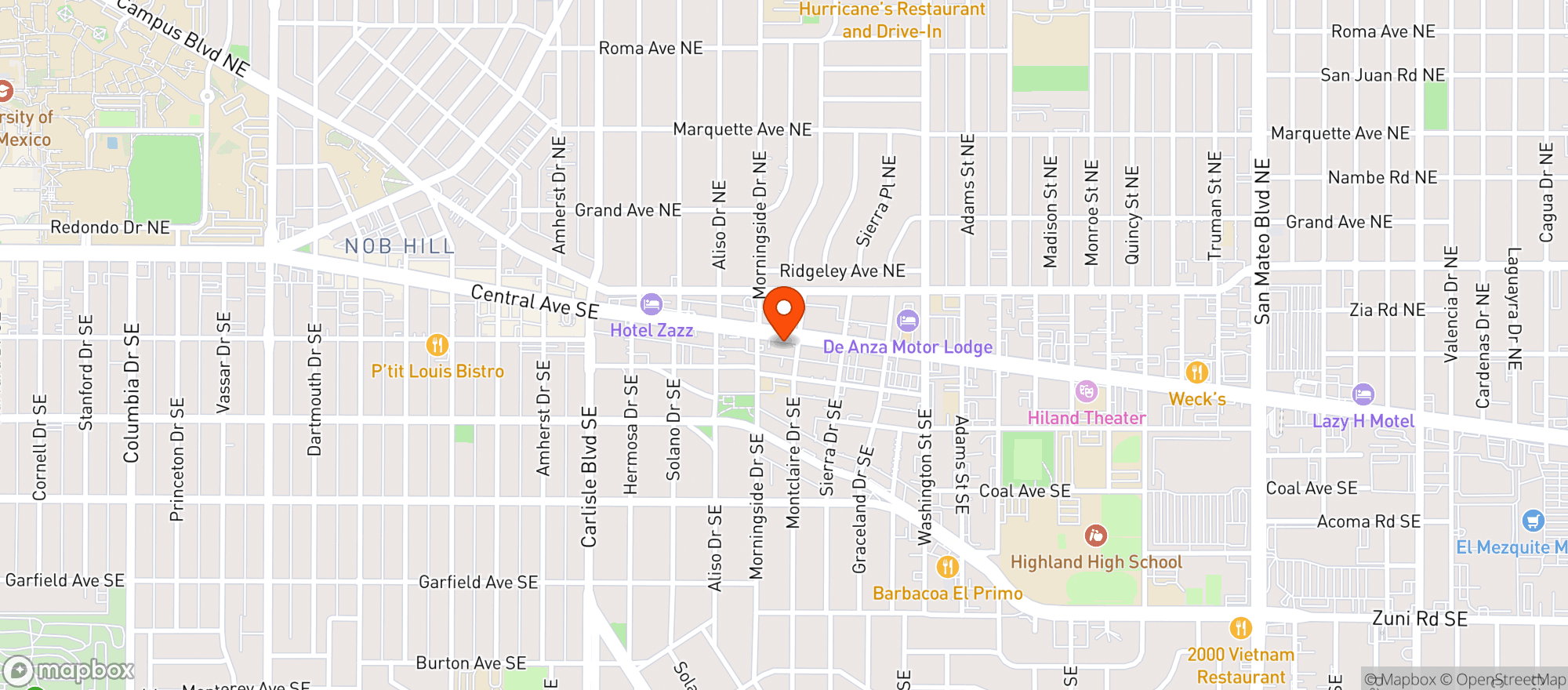 Map showing Duke City Herbs