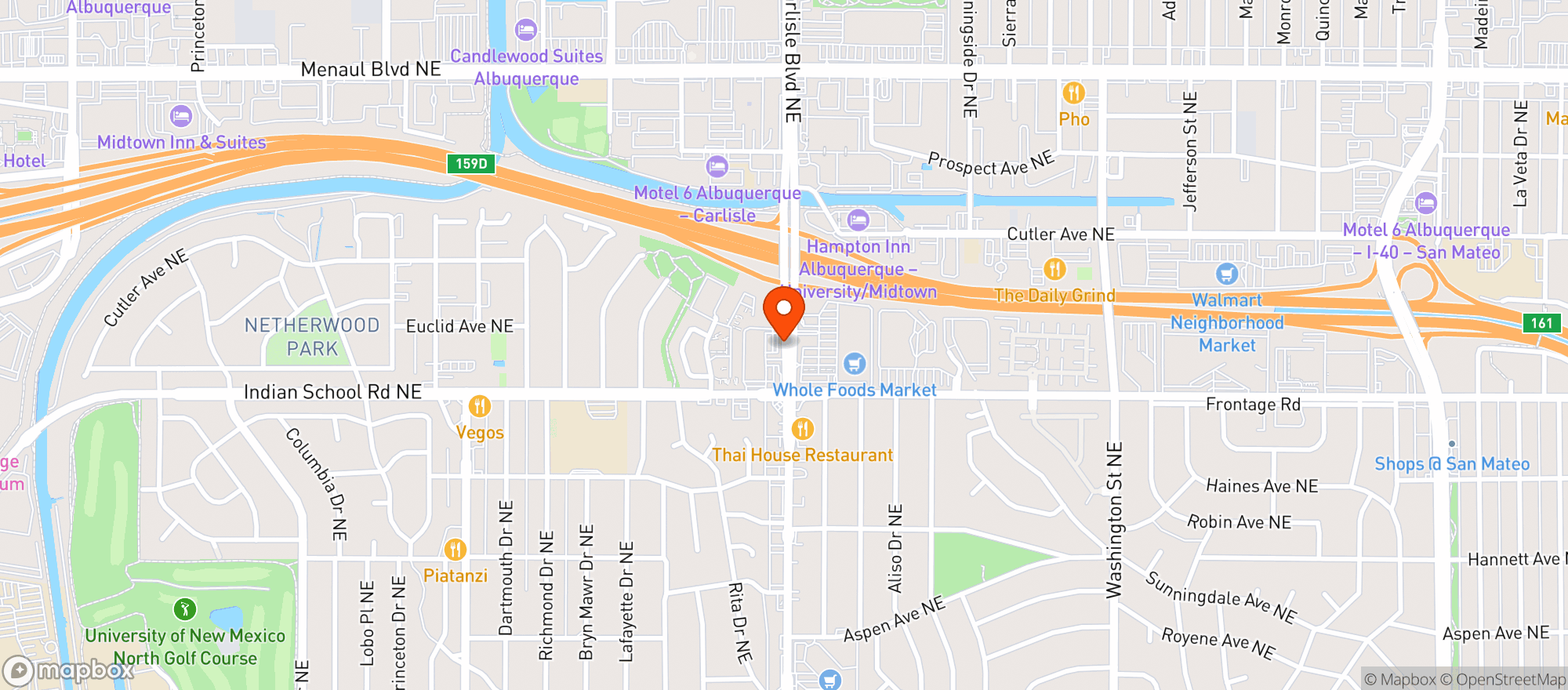Map showing Whole Foods Market