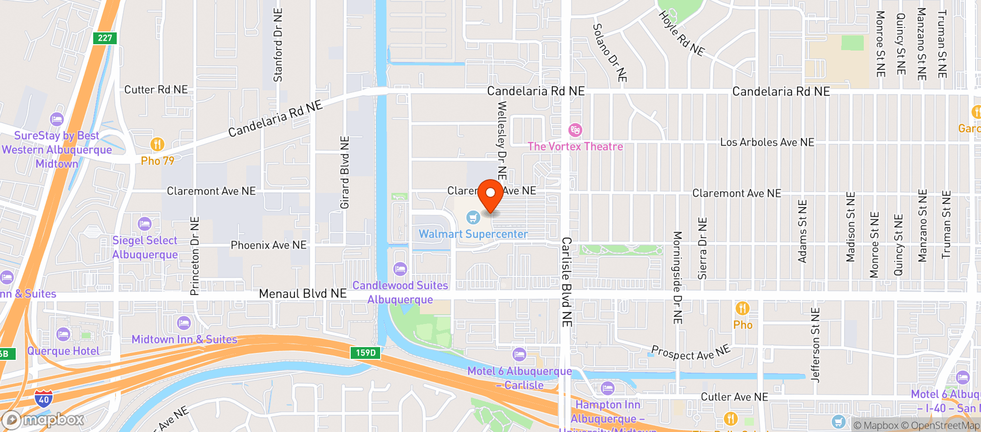 Map showing Walmart Supercenter