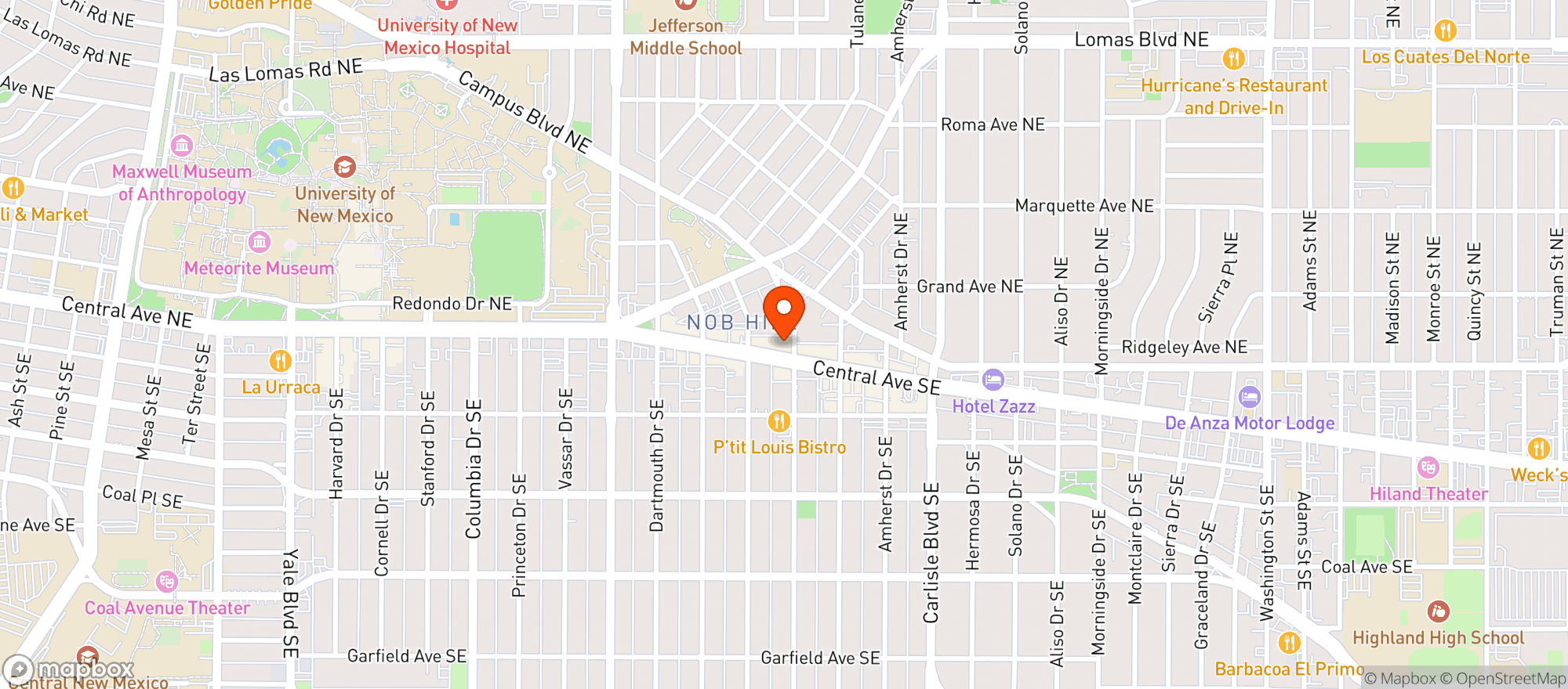 Map showing Happy Accidents