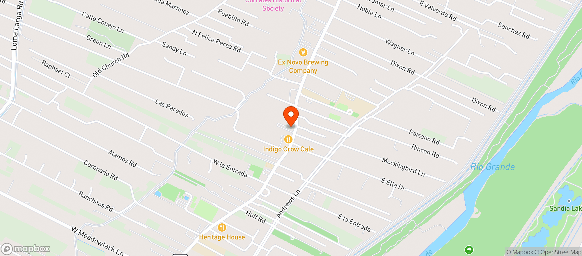 Map showing Casa Vieja Restaurant #0