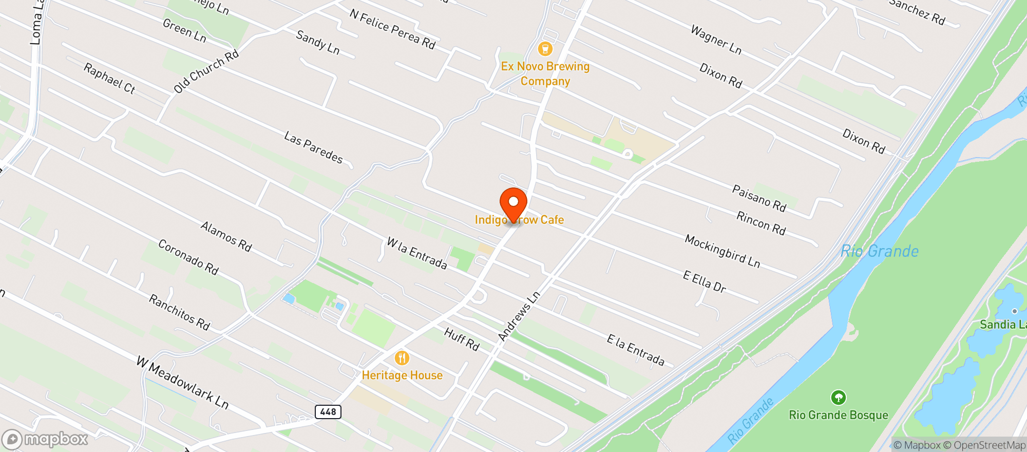Map showing Sandia Bar