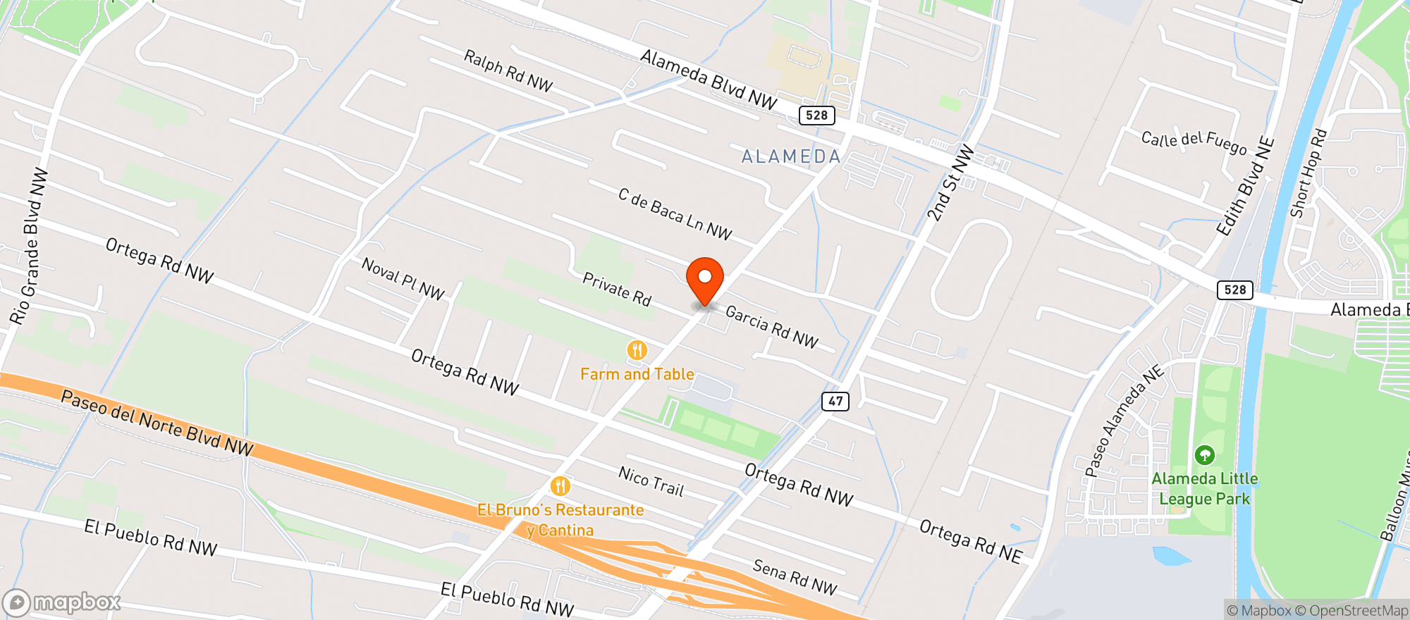Map showing American Legion