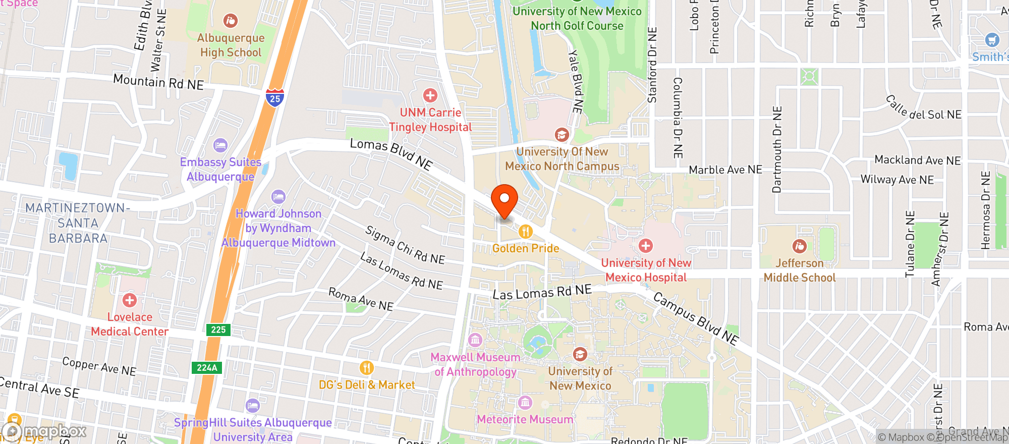 Map showing Quick Track