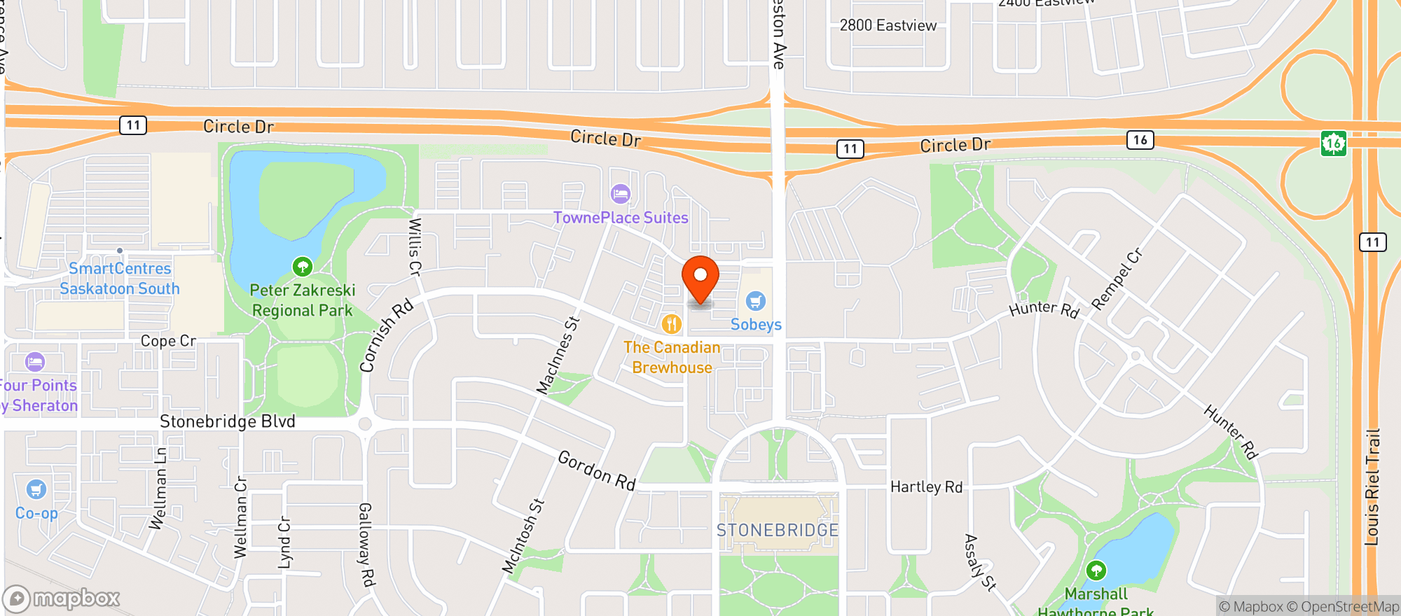 Map showing Sobeys #4986 Stonebridge