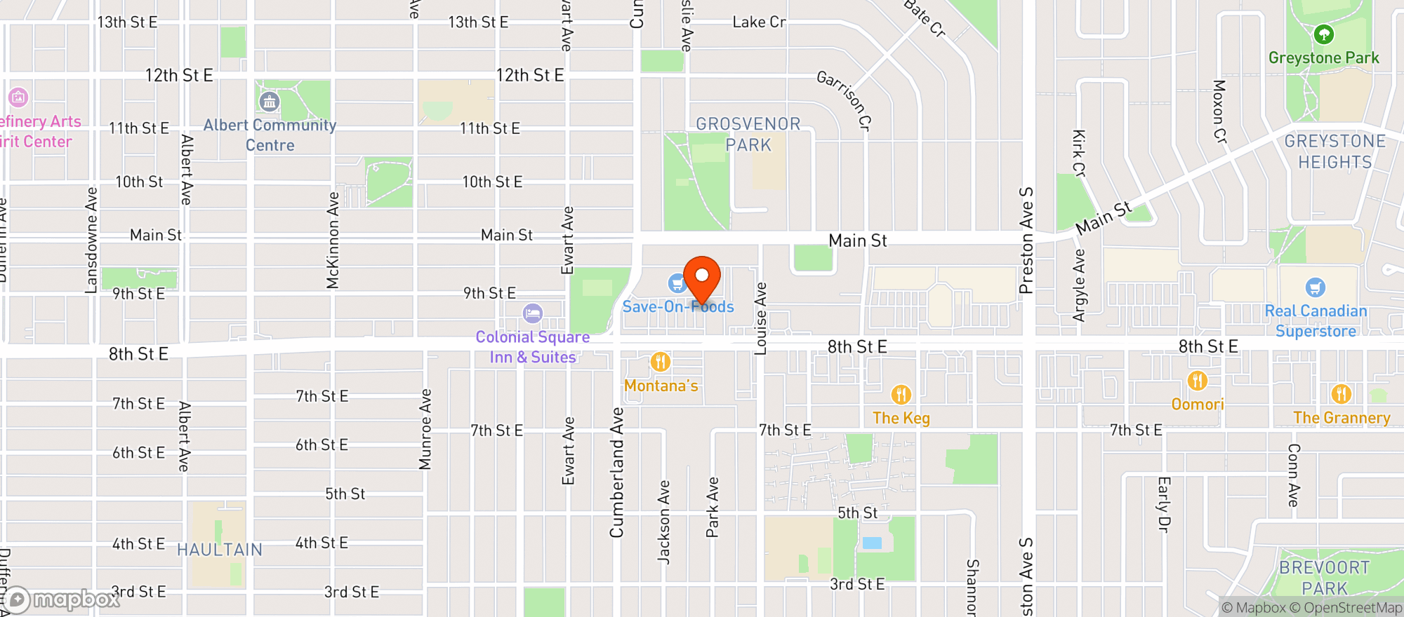Map showing Save-on-foods