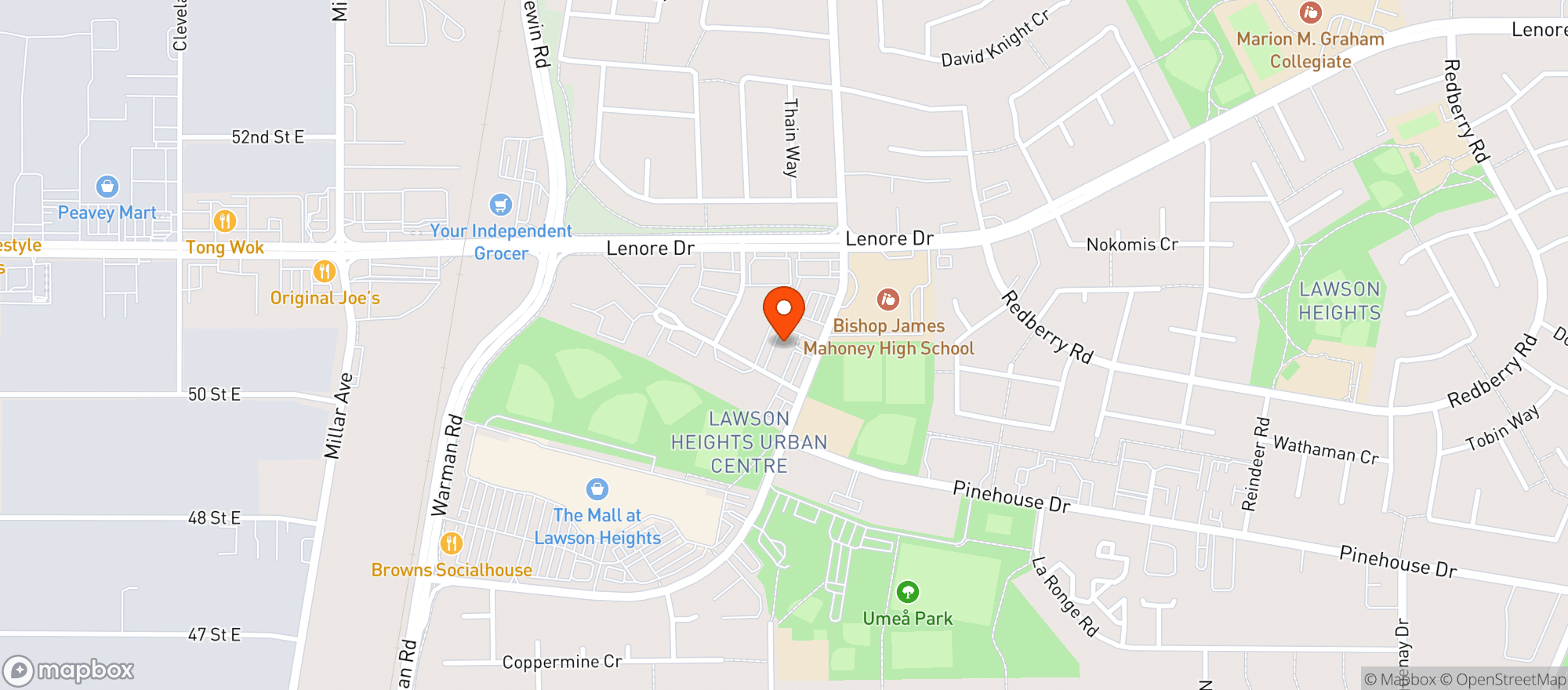 Map showing Dads Organic Market