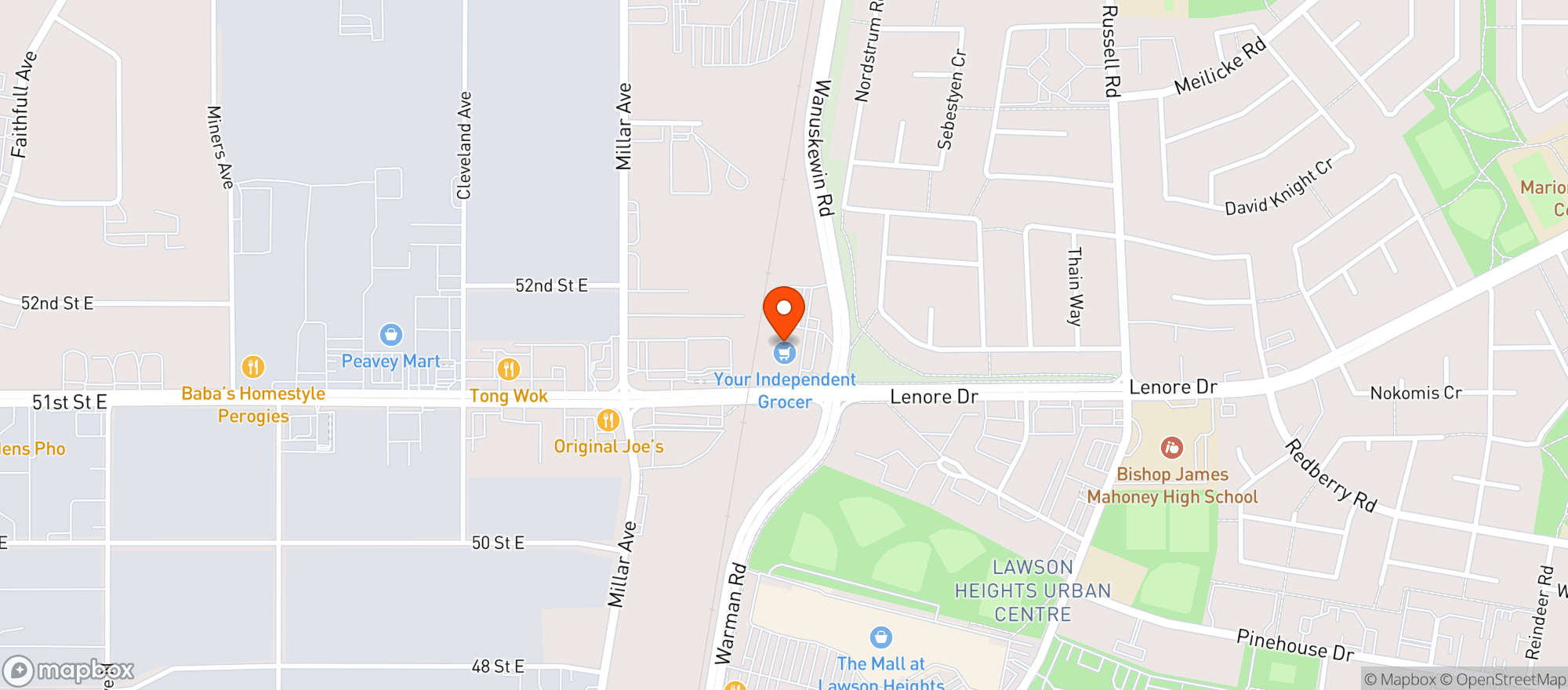 Map showing Michael's Your Independent Grocer