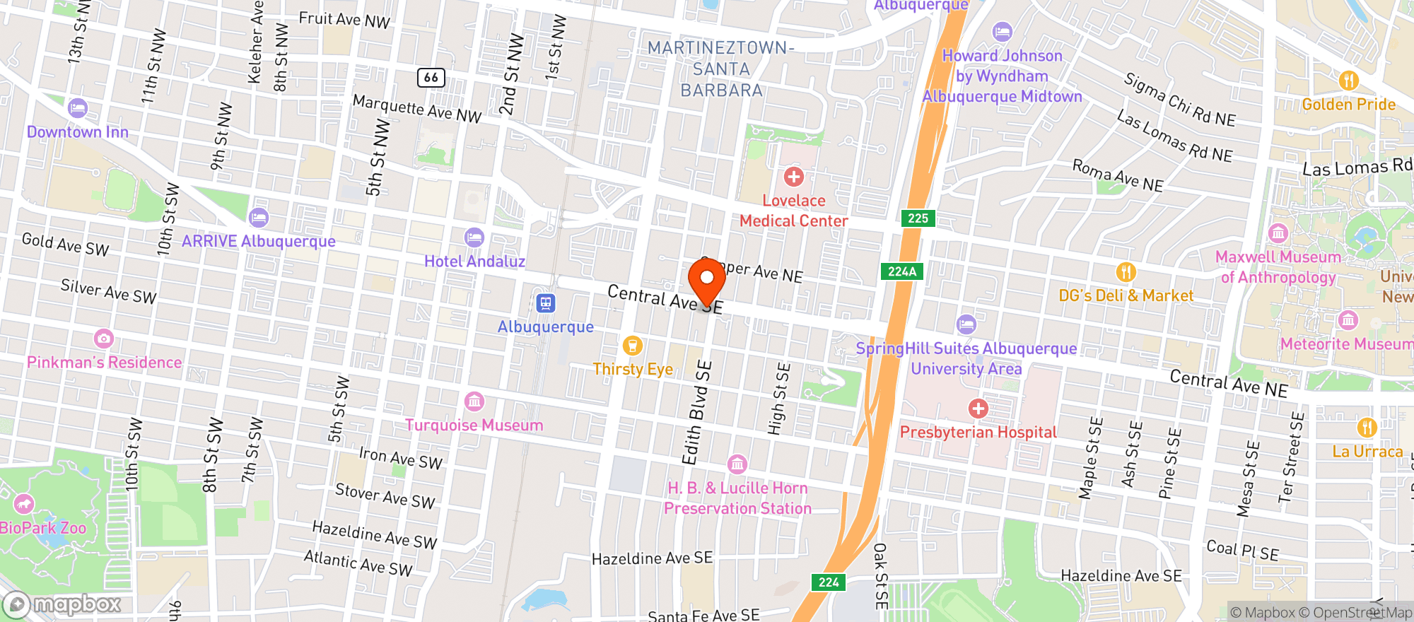 Map showing Artichoke Cafe
