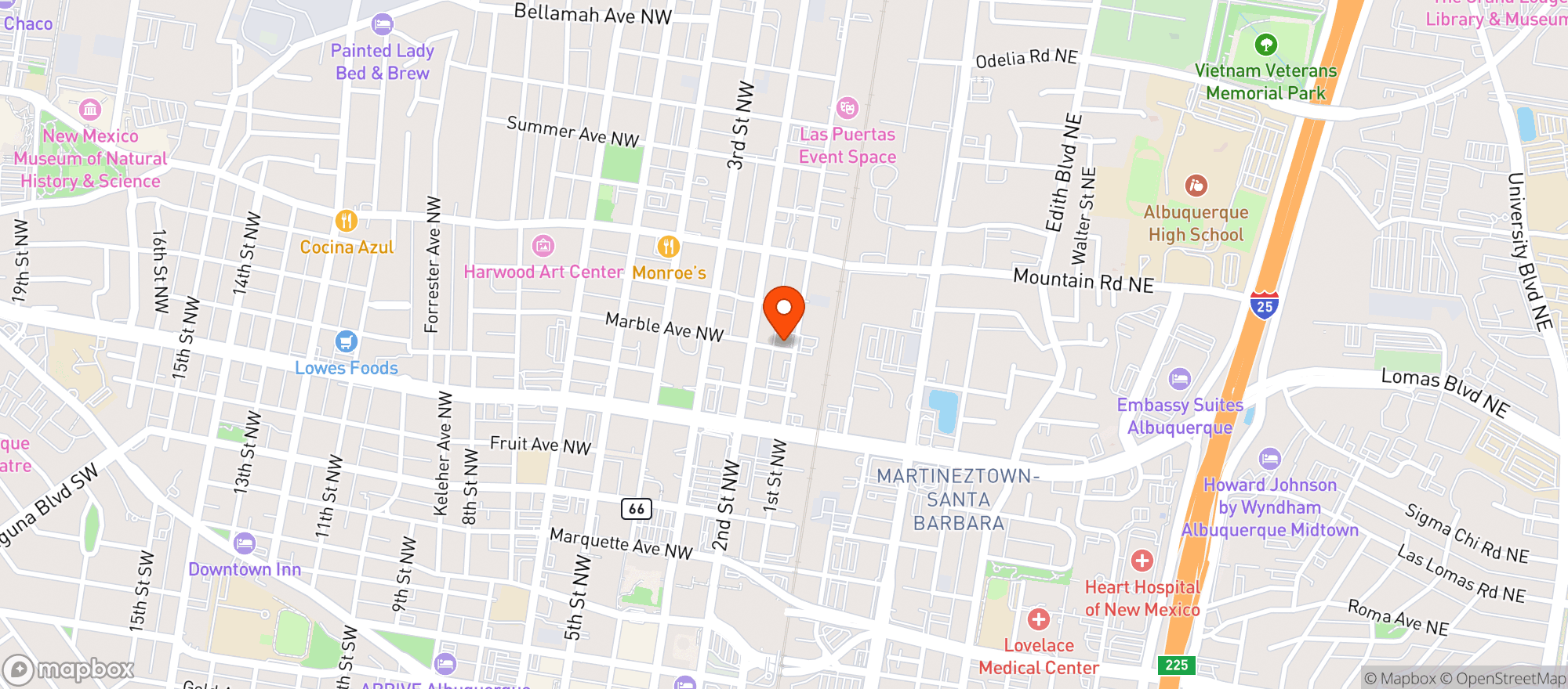 Map showing Marble Brewery