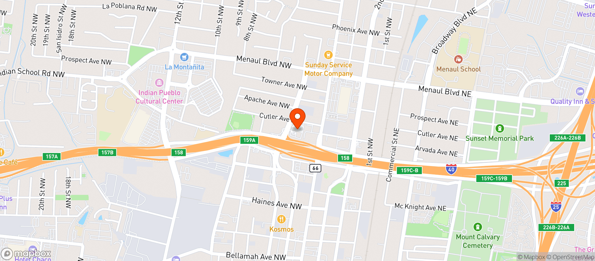 Map showing Loves Country Store #210