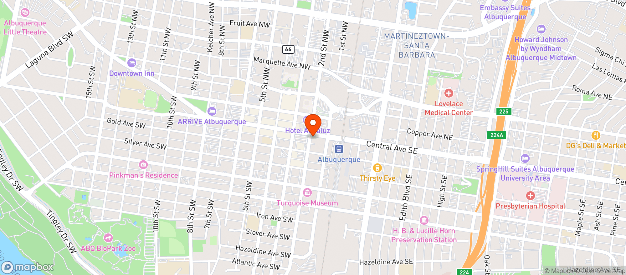 Map showing Sunshine Theatre