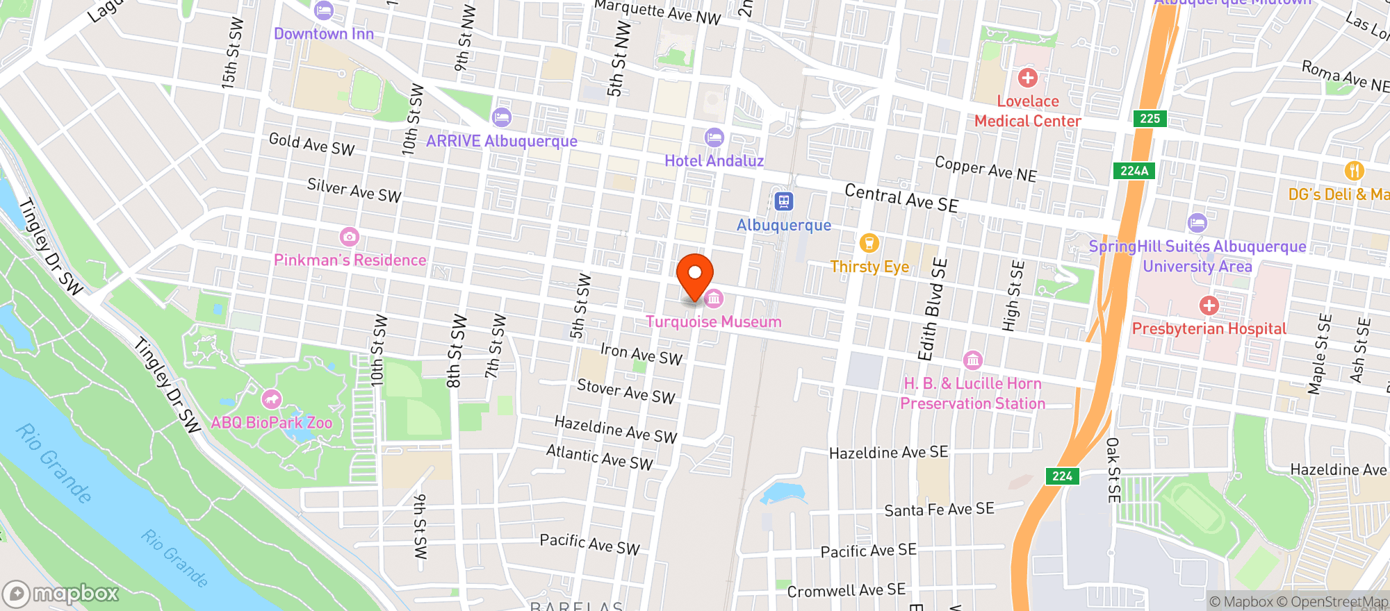 Map showing Sidetrack Brewing Company