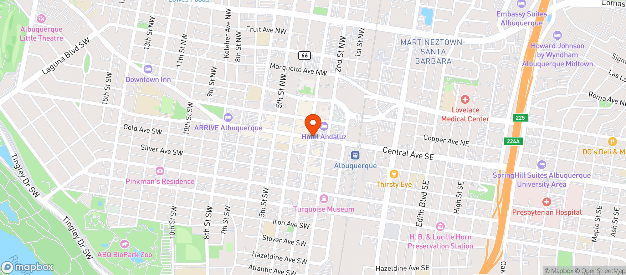 Map showing New York Pizza Department
