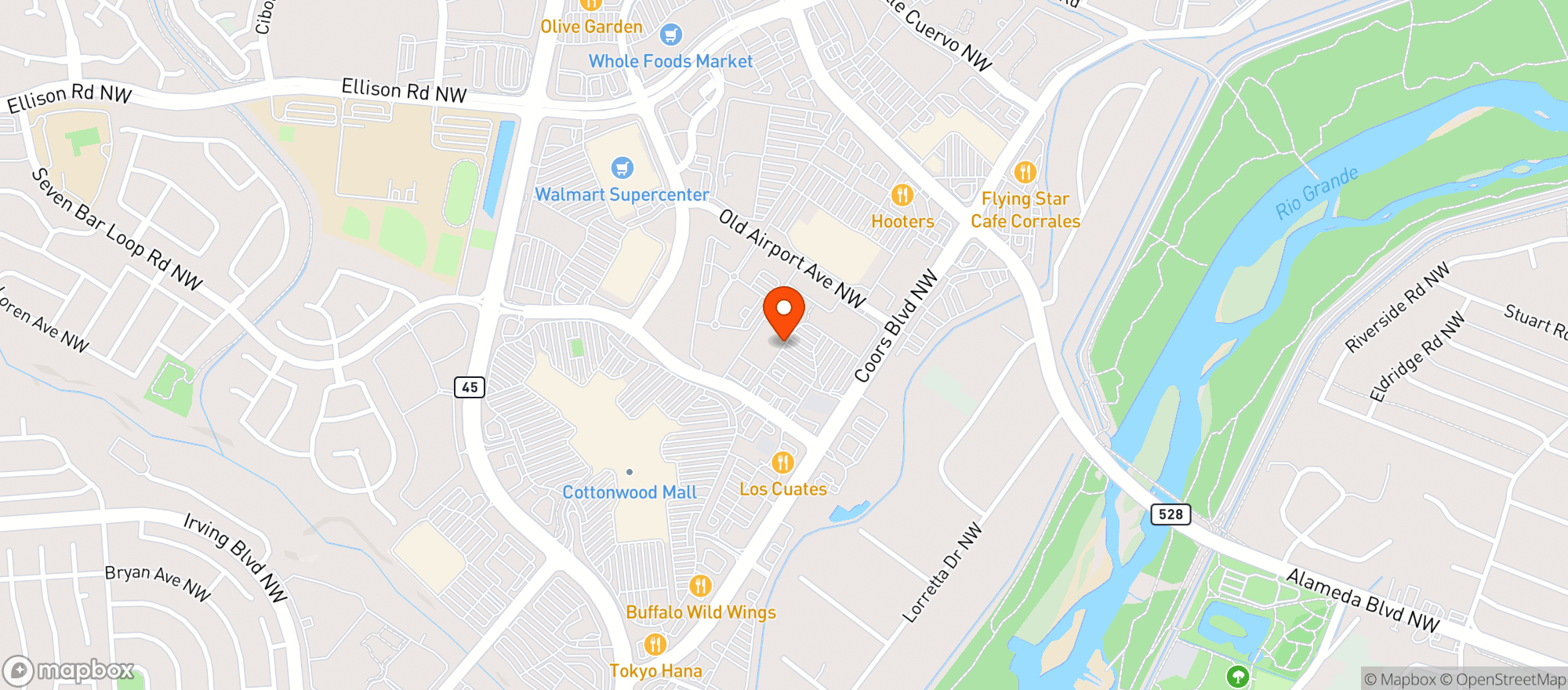 Map showing Albertsons