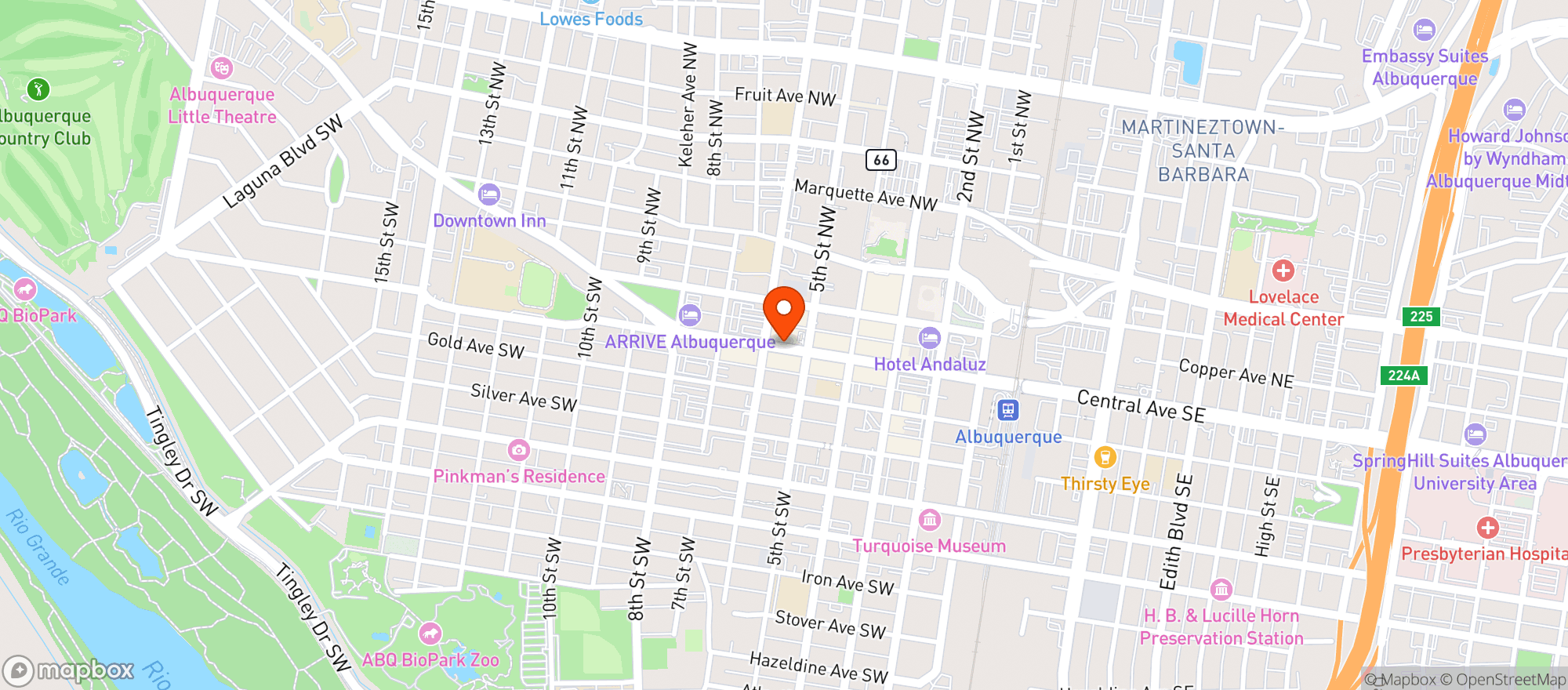 Map showing Red Door Brewing